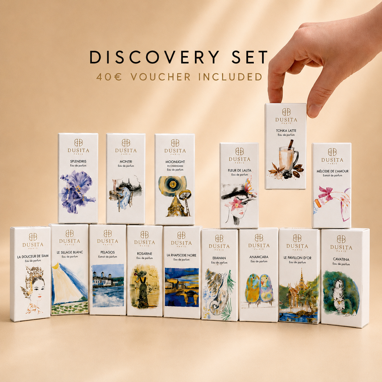 COFFRET DÉCOUVERTE 16 ÉCHANTILLONS + BON D'ACHAT DE 40€