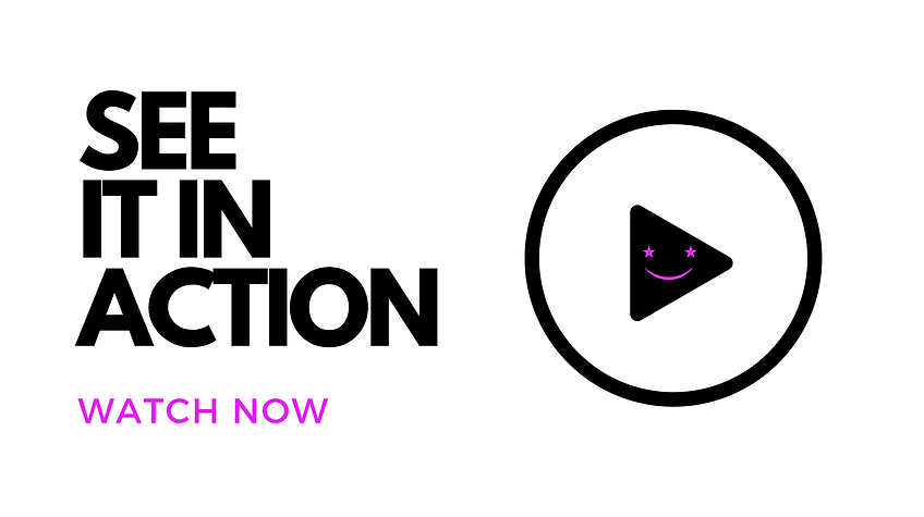 Thumbnail that says "See it in action" for video about the software