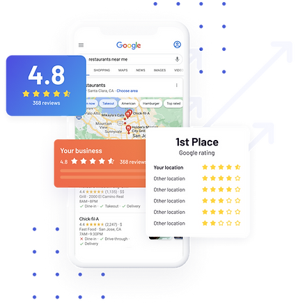 Google reviews software illustration
