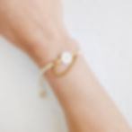 Bracelet coulissant "marguerite" et sequin de nacre -Bijoux ENORA-