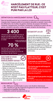 Infographie sur le harcèlement du rue