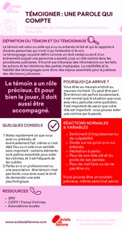 Infographie sur le témoignage