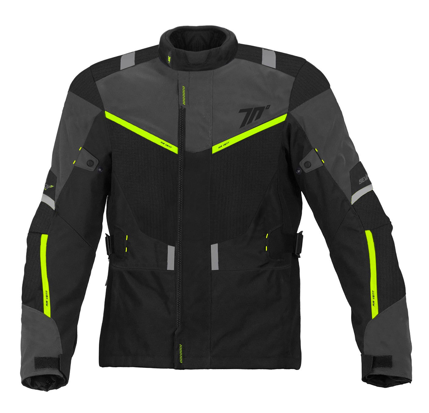 SEVENTY DEGREES - VESTE SD-JT83 MEN'S WINTER TOURING NOIR/JAUNE FLUO S