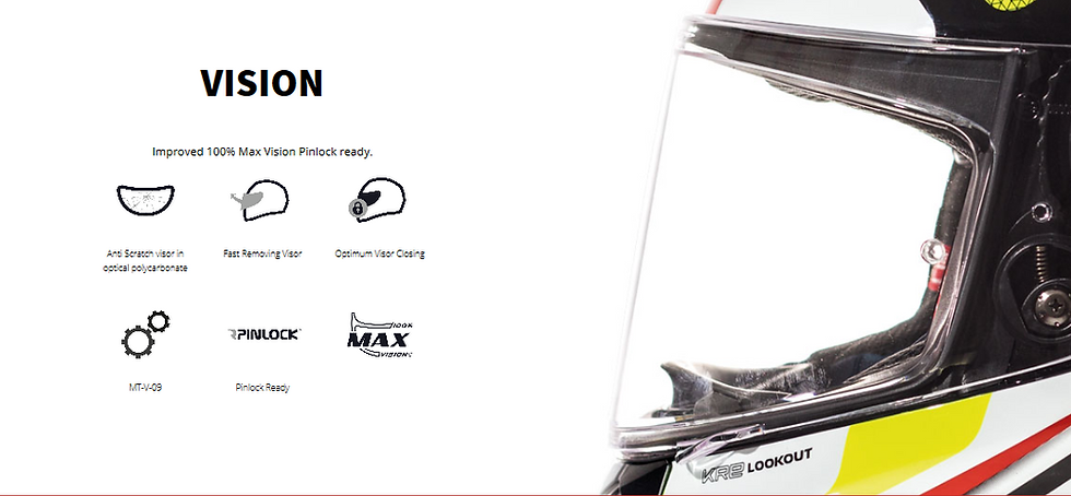 Casque MT HELMETS équippé de visère haut de gamme 100% max vision et pinlock ready.