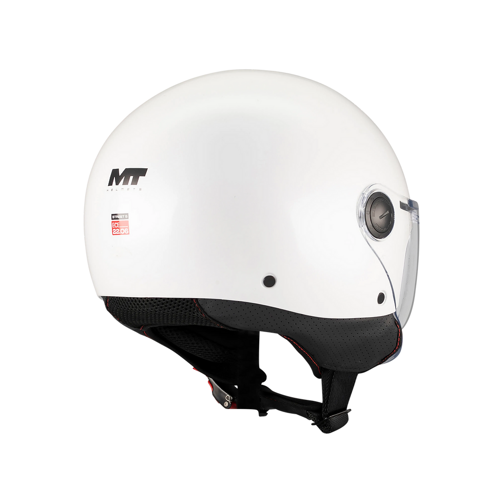Miniaturbild: MT Helmets - Street S Solid A0 Weiß Glanz