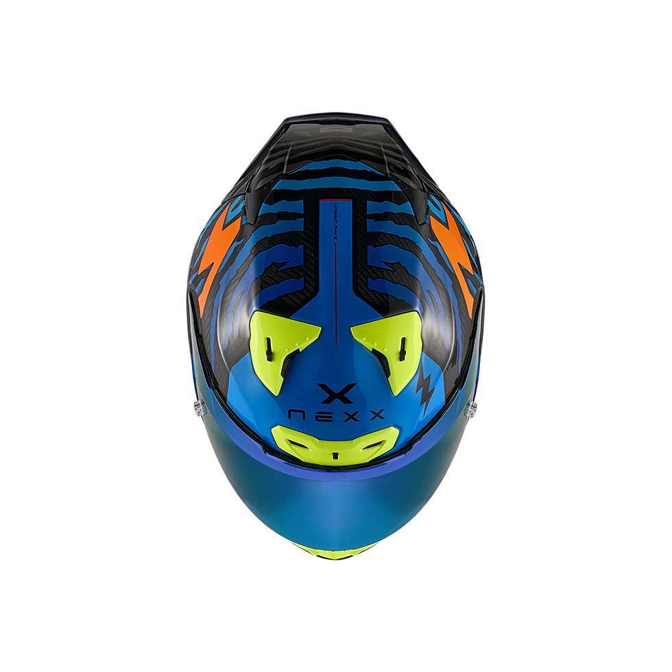 Thumbnail: NEXX - CASQUE X.R3R ZIGER CARBON ORANGE/BLUE