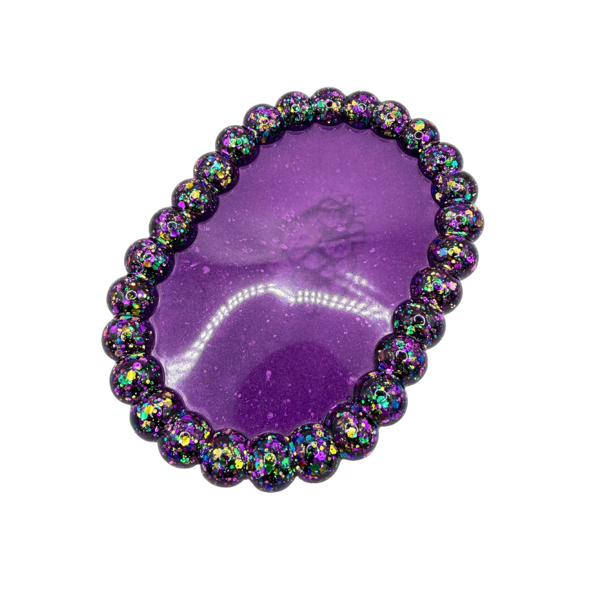 Bubble Tablett Oval in Festival Fun Glitzer in den Bubbles und Electric Purple