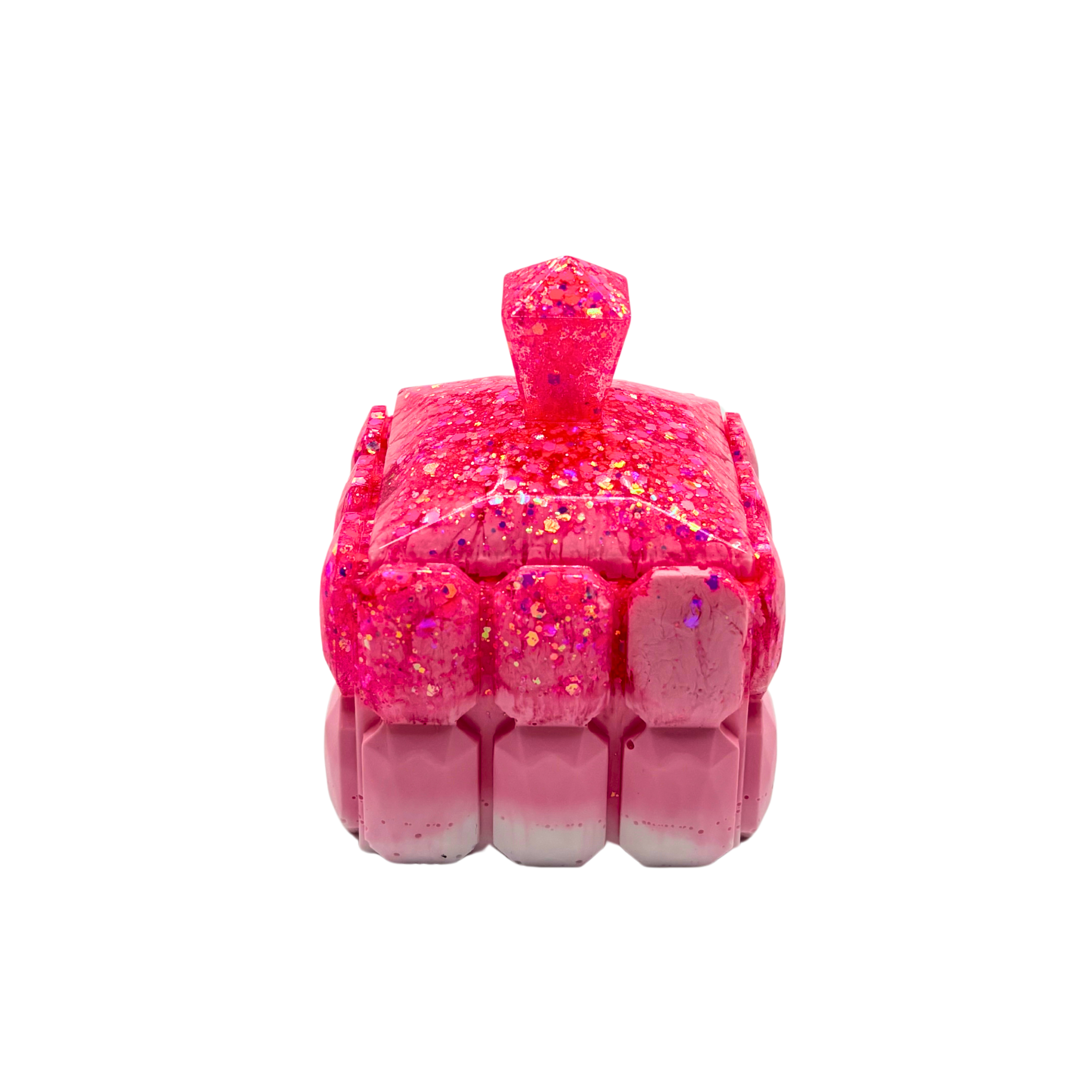 Diamantdose in Cotton Candy/Weiß und dem babypinkem Glitzer