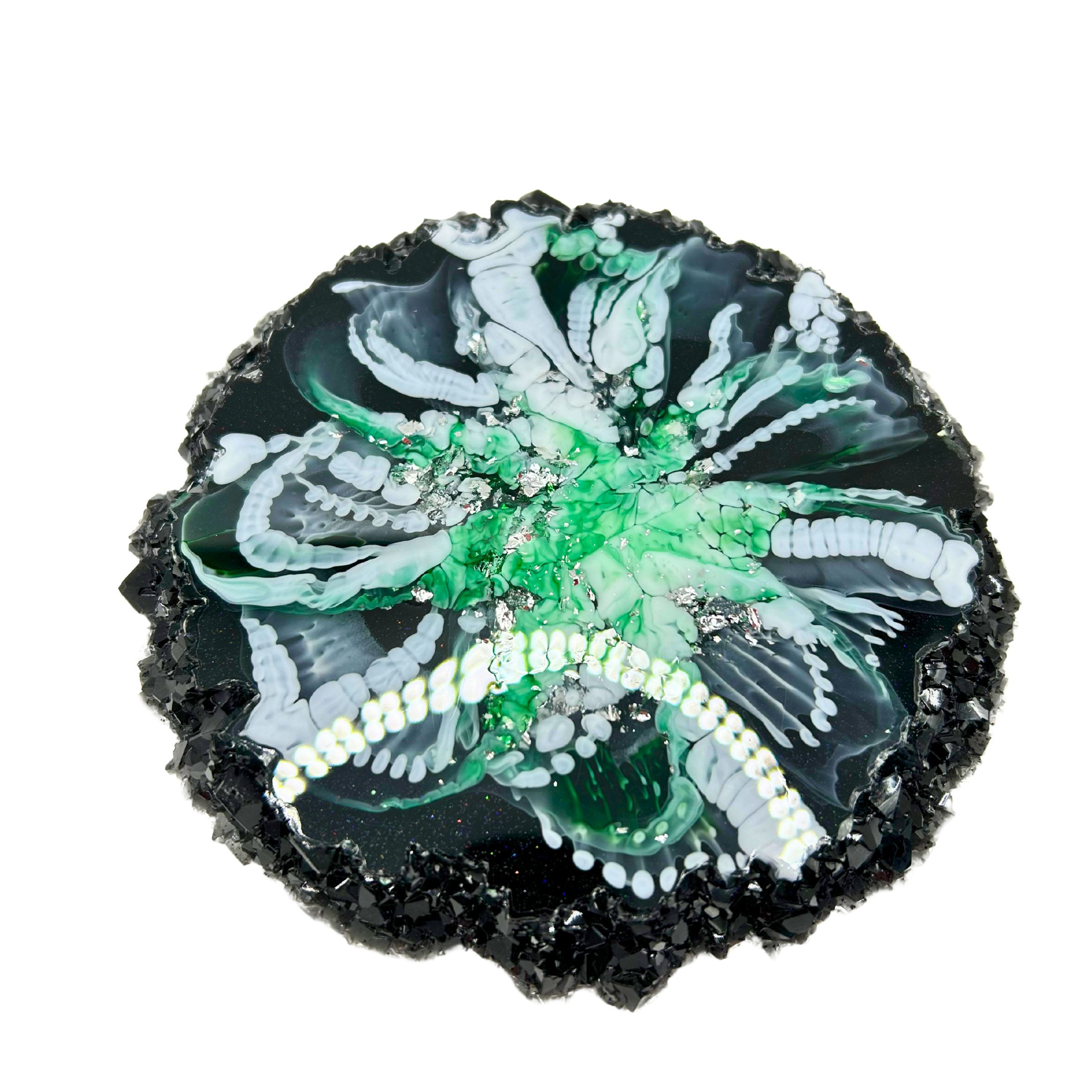 Untersetzer in Kristalloptik – Special Design Grün & Cosmic Black