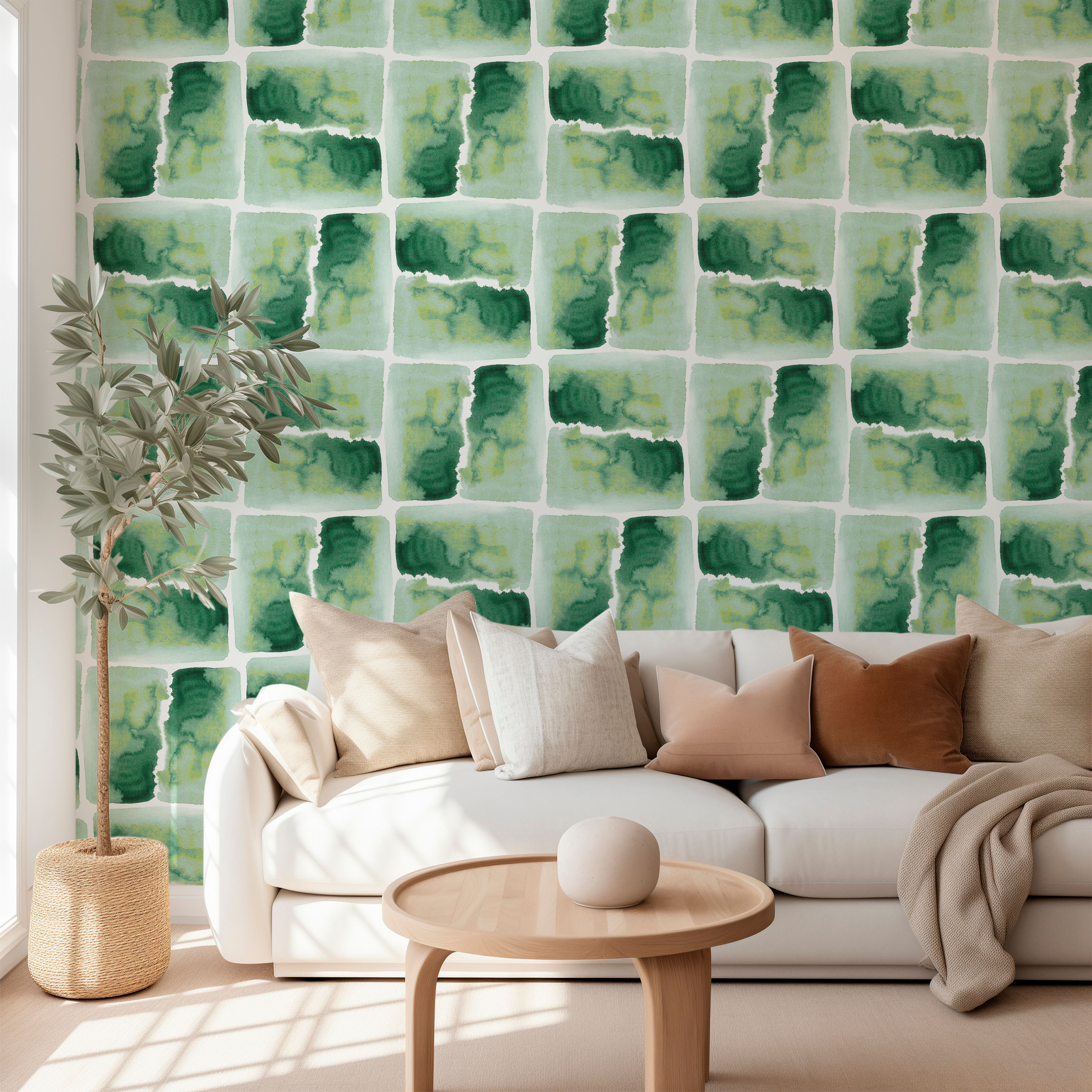 Matcha Watercolour Cracks