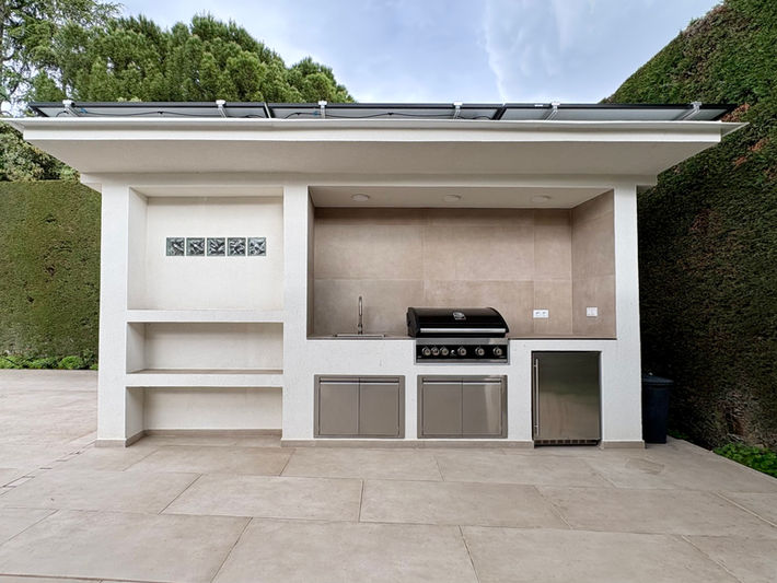 Cocina exterior jardin
