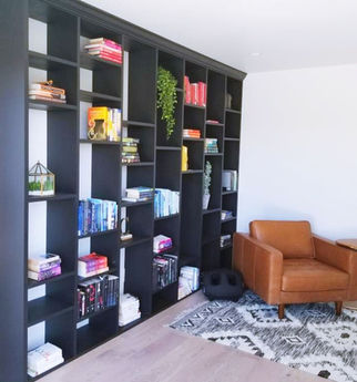 custom bookcase, built-in bookcase, built in, library