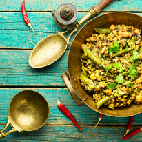 Un Kichari haricots/pois chiche