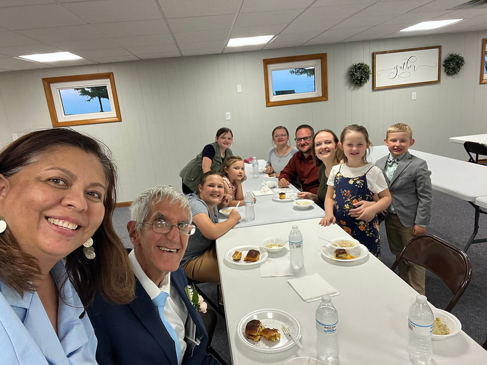 A delicious dinner and a blessed time of fellowship with Pastor McDonald, Danielle, and 8  smart l kids. What a blessing this church has been! Danielle Godoy is a truly spiritual woman — I was so encouraged and blessed by our conversation with her.