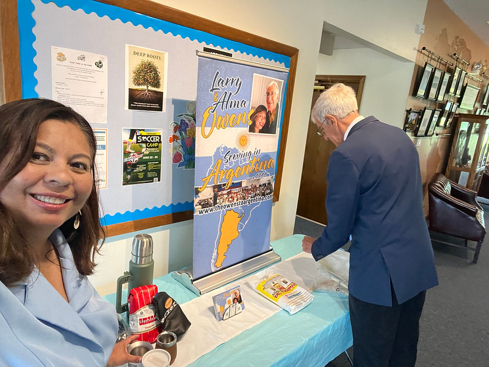 Such a woderful time  at Esat Park Baptist Church. The church where my husband  got saved and followed the  Lord´s call to be missionary.. Pastor Banman and Jamieson  and the church memebers were extremely kind to us!. 