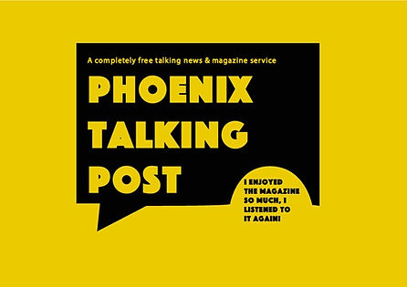A high contrast yellow version of the Talking Post logo
