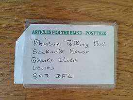 Label of listener pouch