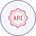 Icon symbolising RESTful API provided by TWG