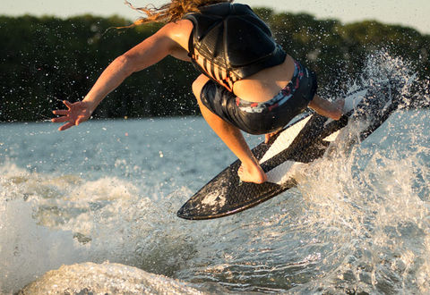 Wakesurfing on Lake Norman