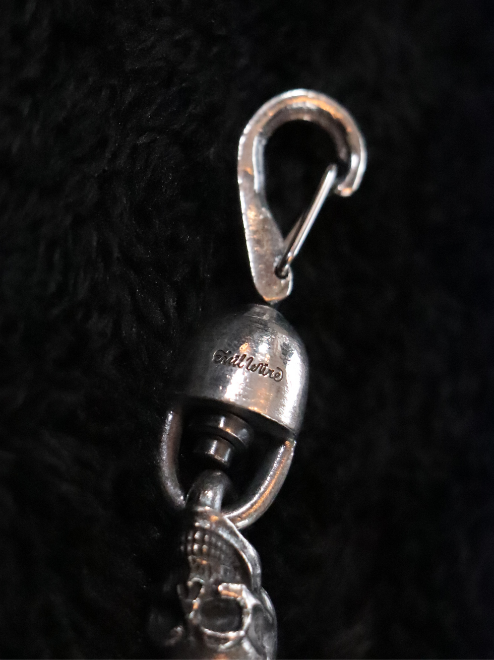サムネイル： SKULL SILVER WALLET CHAIN