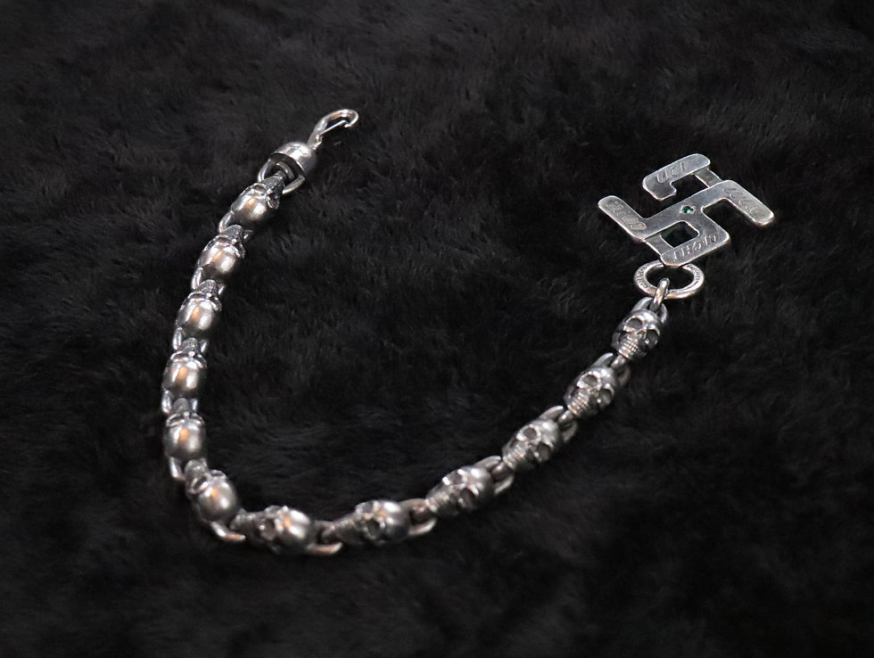 サムネイル： SKULL SILVER WALLET CHAIN