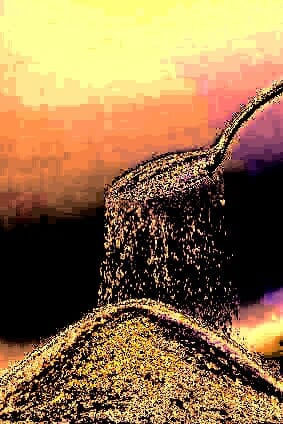 This picture of sugar also shows Bismuth in black