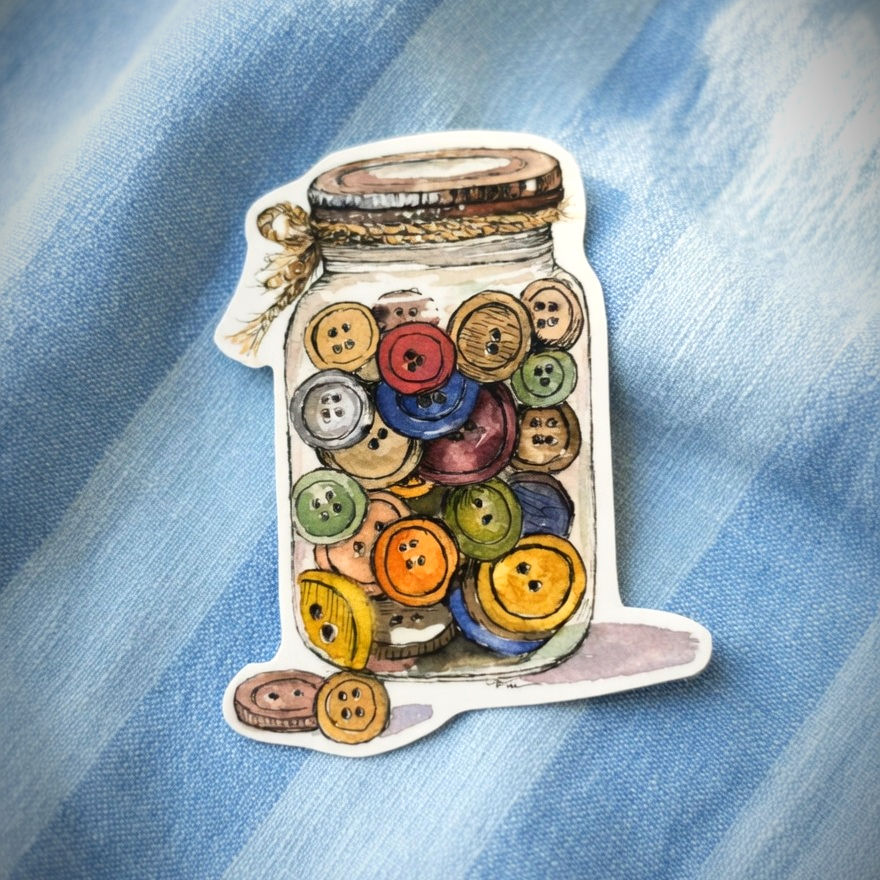 "Button Button" Sticker