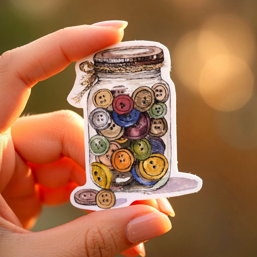 Thumbnail: "Button Button" Sticker