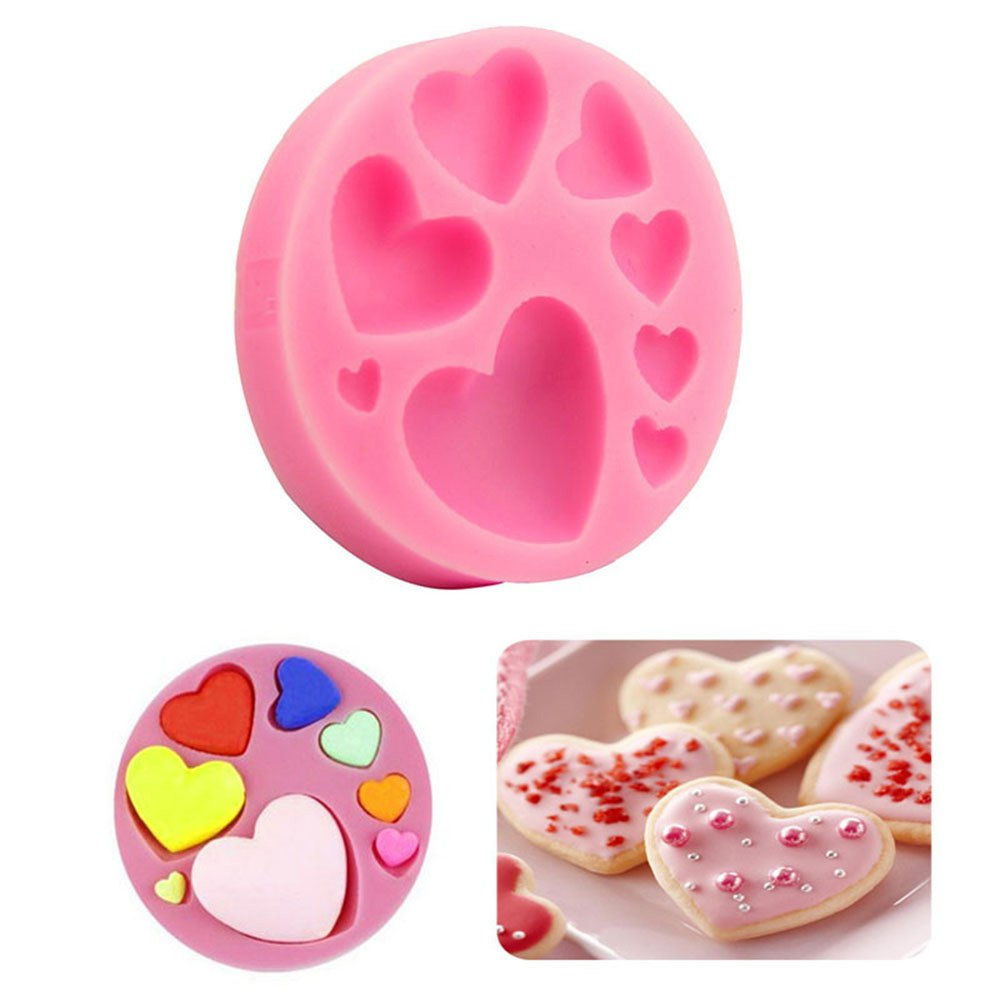 Moldes De Silicon Para Hacer Corazones De Fondant, Chocolate