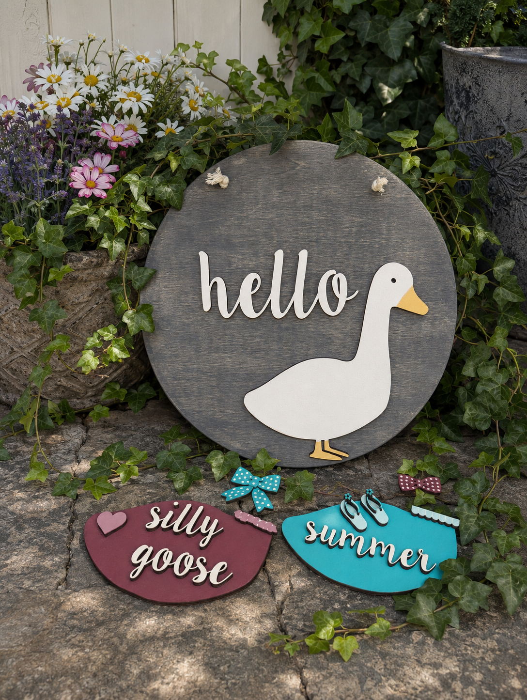 3D DIY Sign Project "Hello Goose" Summer & Silly Goose Interchangable