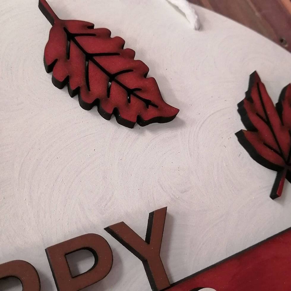 Thumbnail: 3D  DIY Sign Project "Happy Fall"  15.5" round