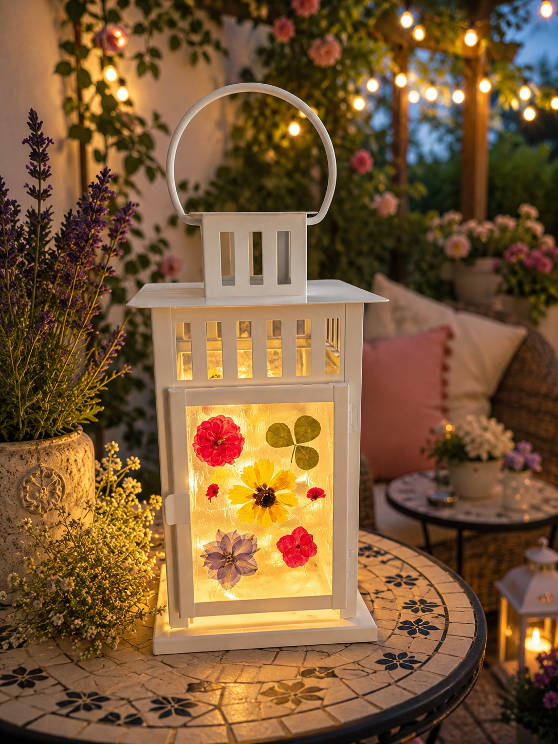 PROMO! July 10th , 2026 600pm-730pm Pressed Flower XL Lantern