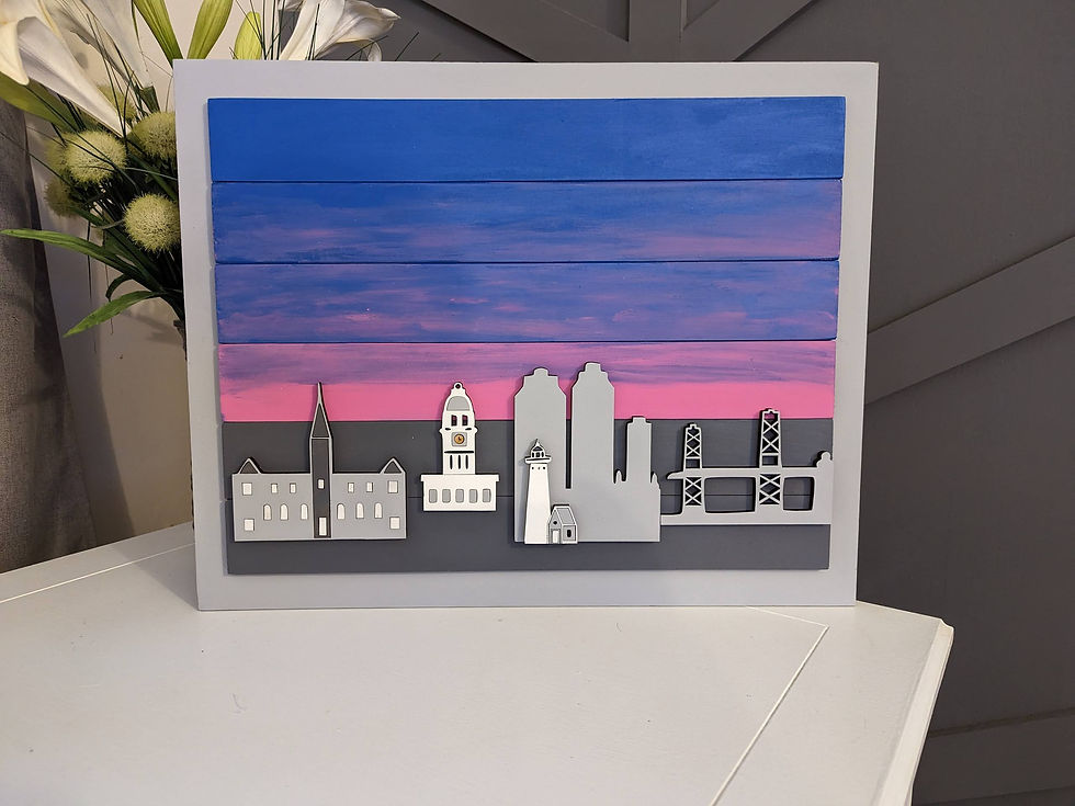 Thumbnail: 3D  DIY Sign Project "Halifax Sunset"  16x20