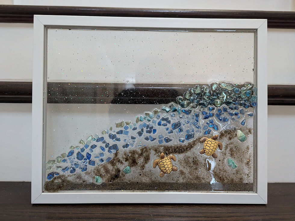 Thumbnail: Registration: April 6th , 2025  1100am-1230pm  Glass art Resin-Pour 11x14