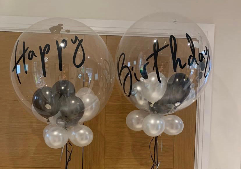 Double Bubble Balloons with Mini Balloon Collar