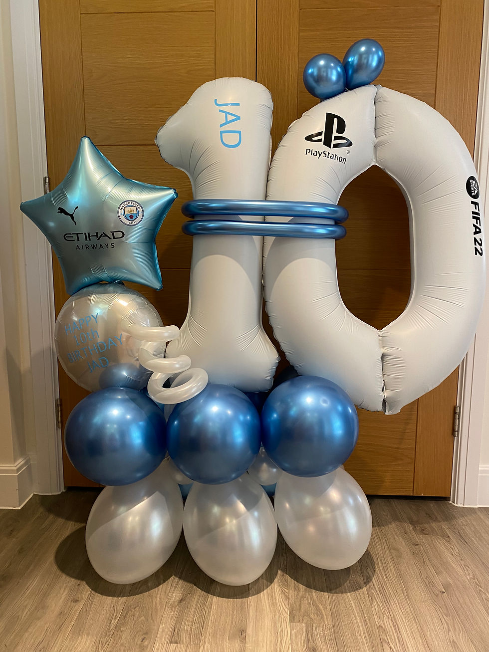 Manchester City, Playstation & FIFA22 Themed Medium Double Digit Cluster