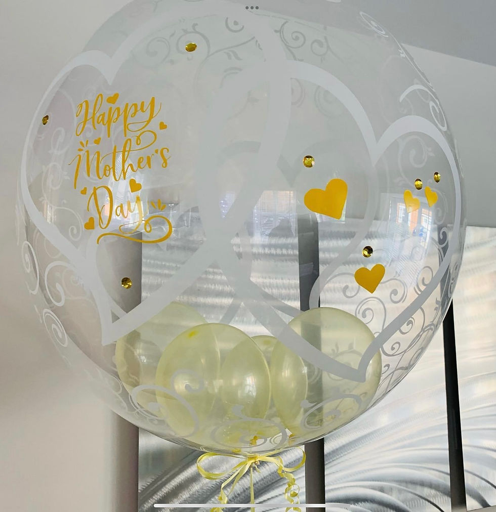 Mother's Day Bubble Balloon with Lemon Mini Balloons