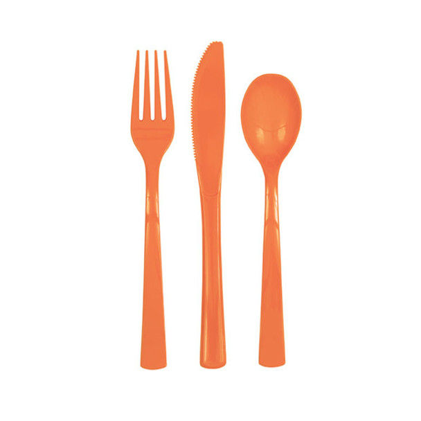 Thumbnail: Solid Assorted Plastic Cutlery - 18pk