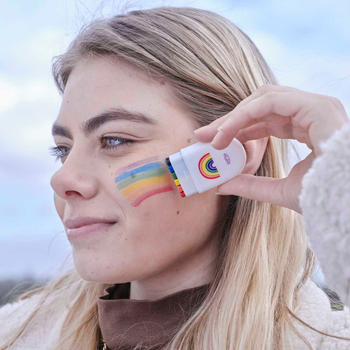 Pride Rainbow Face Paint Kit