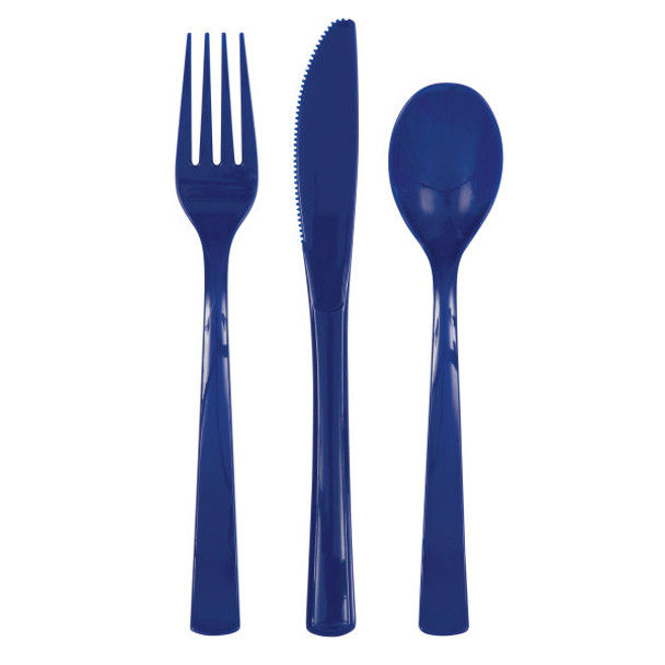 Thumbnail: Solid Assorted Plastic Cutlery - 18pk