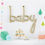Thumbnail: Baby White Gold Script Phase Balloon - 34" Foil