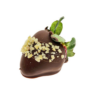 fraise enrobée de chocolat au lait avec pistache casablanca