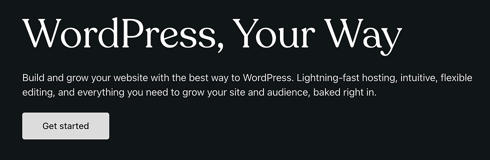 start your blog with wordpress