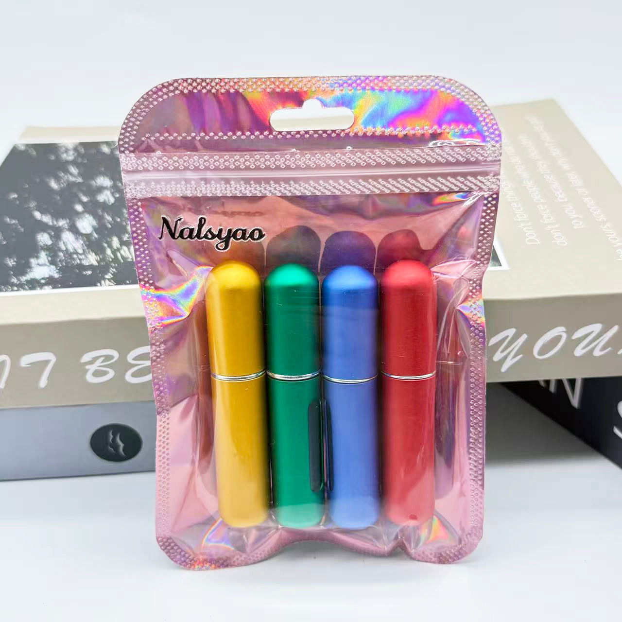 4pcs 5ml Mini Refillable Perfume Atomizer Aluminum Perfume Bottle Portable Perfu
