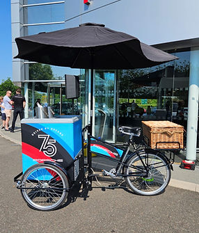 Our Branded Gelato Tricycle for Porche