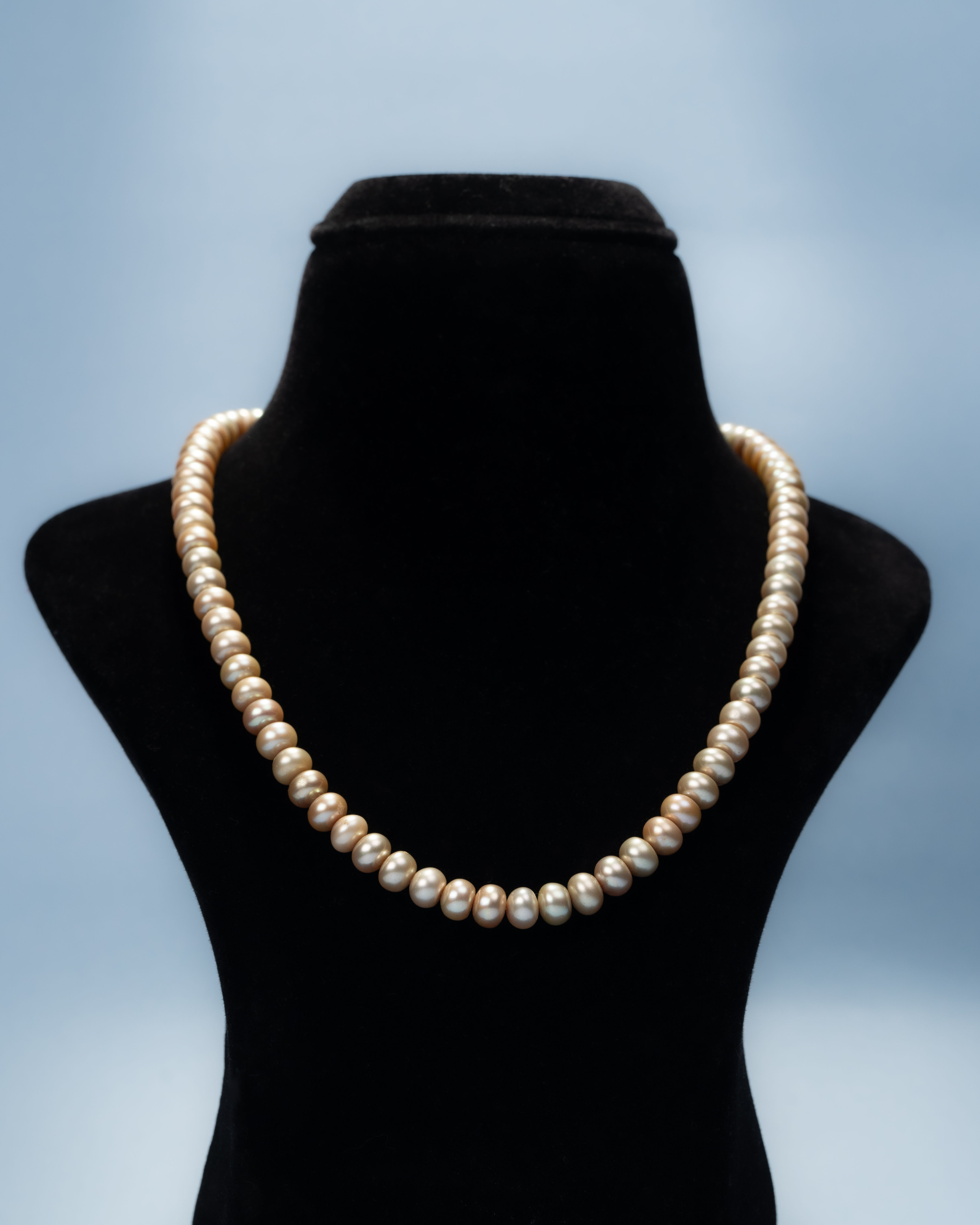 Green Button Pearl Necklace