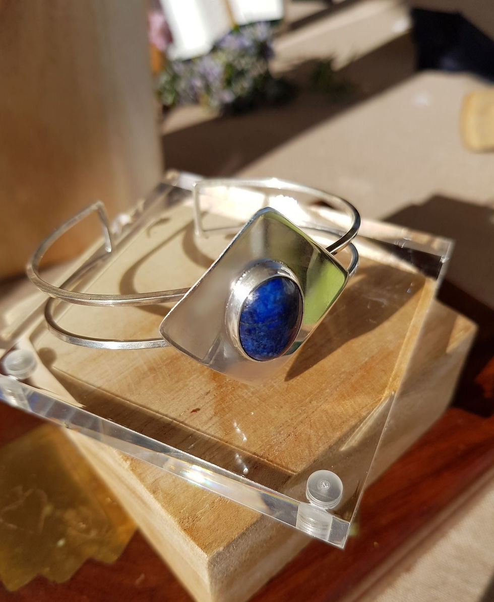 Miniature : Bracelet argent et Lapis lazuli