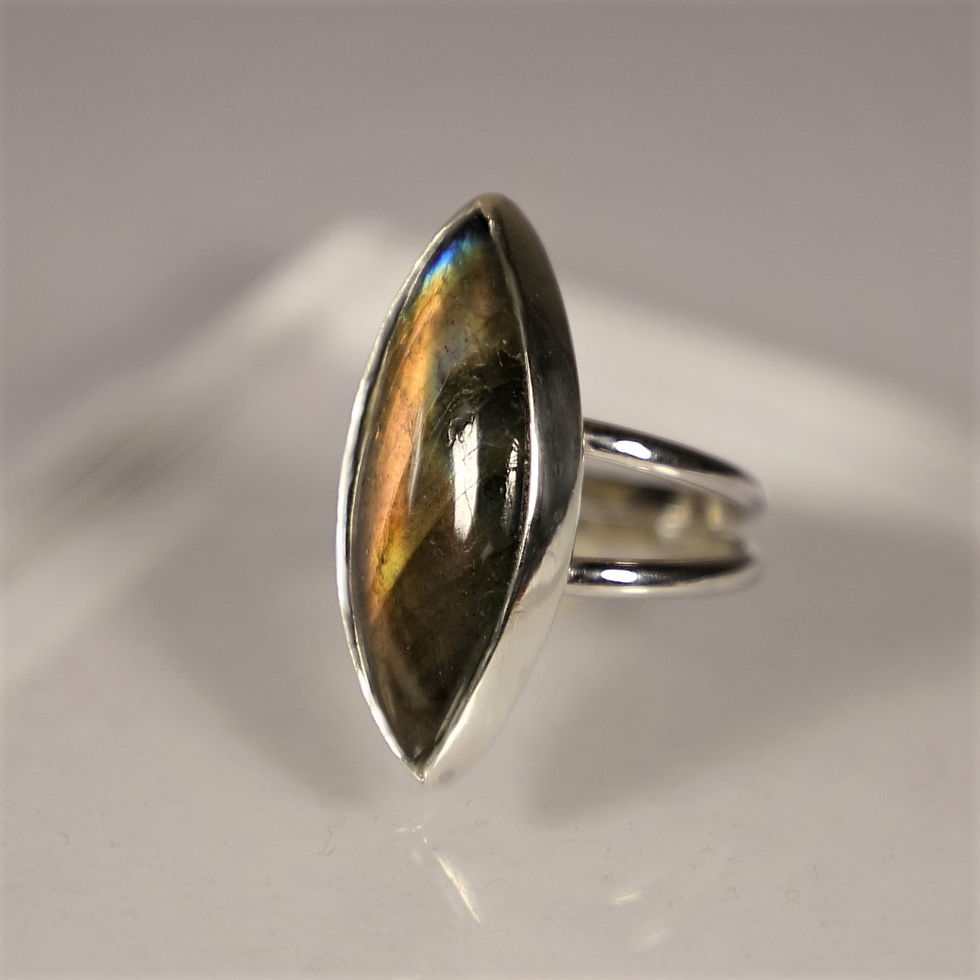 Miniature : Bague argent et labradorite