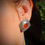 Miniature : Boucles d'oreilles argent et Cornalines orange foncé