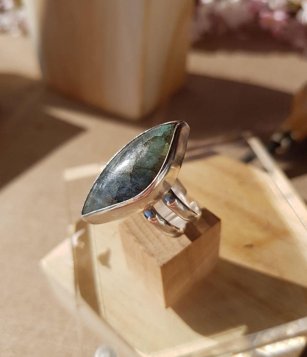 Miniature : Bague labradorite L1